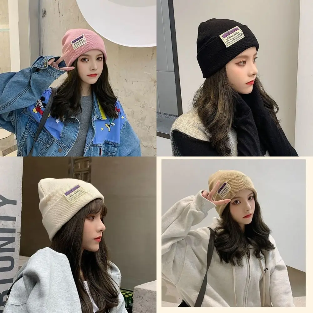 

Fashion Solid Color Knitted Hat Warm Elastic Knitting Wool Beanie Gifts Unisex Crochet Hat for Autumn Winter