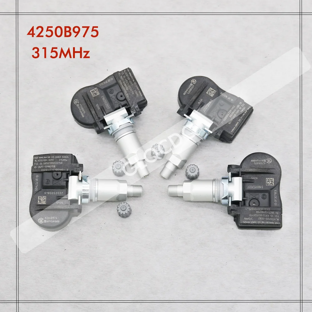 

4PCS 4250B975 Tire Pressure Sensor TPMS for Mitsubishi Outlander I-Miev Lancer Mirage 315MHz