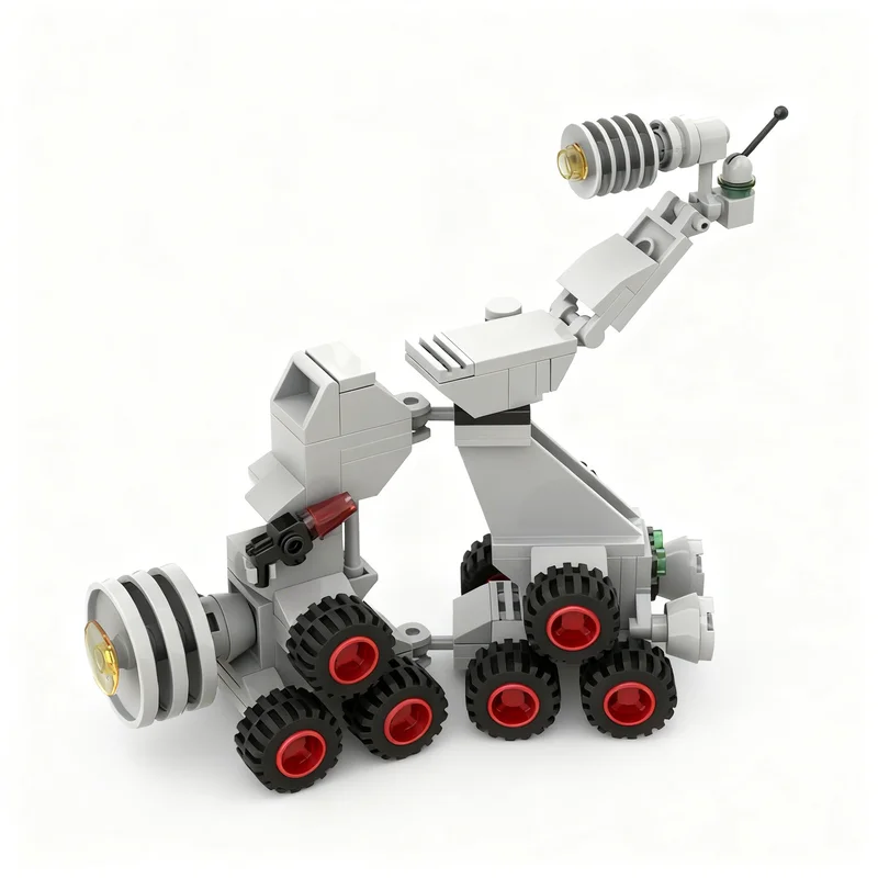 136pcs MOC Mining Rover 2 Space Ship Collectible Building Blocks Assembly Pack Display Model Miniature Toy Gift For Collectors