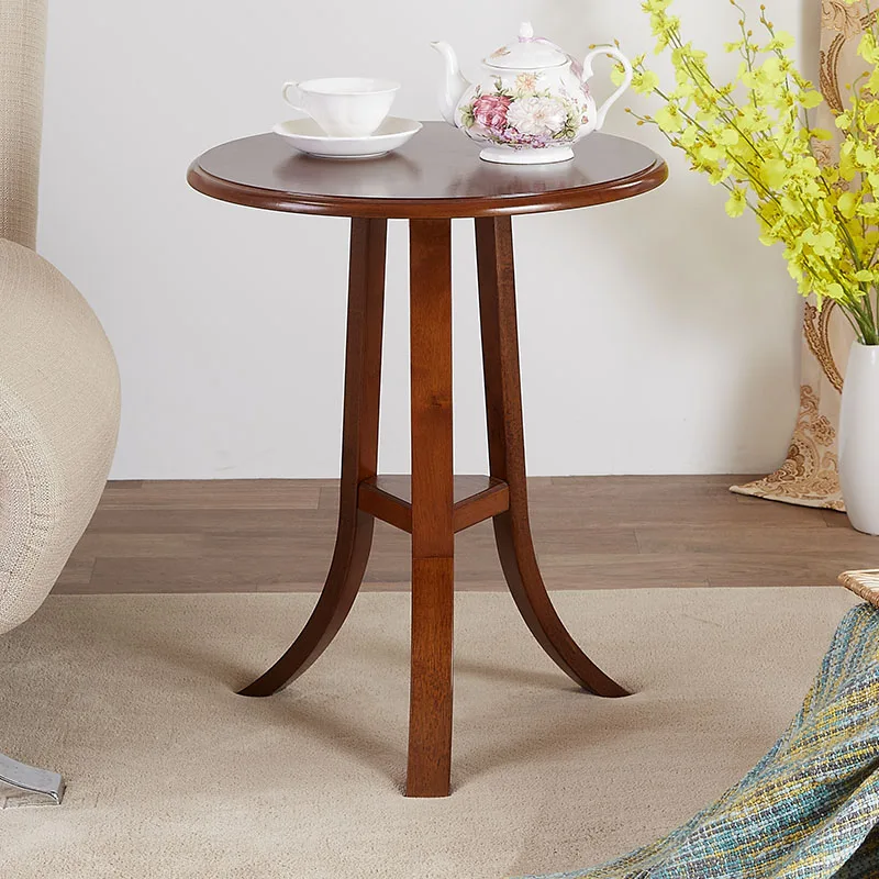 

Small Round Side Table for Living Room, Simple Casual Nordic Balcony Side Table, American Corner Table