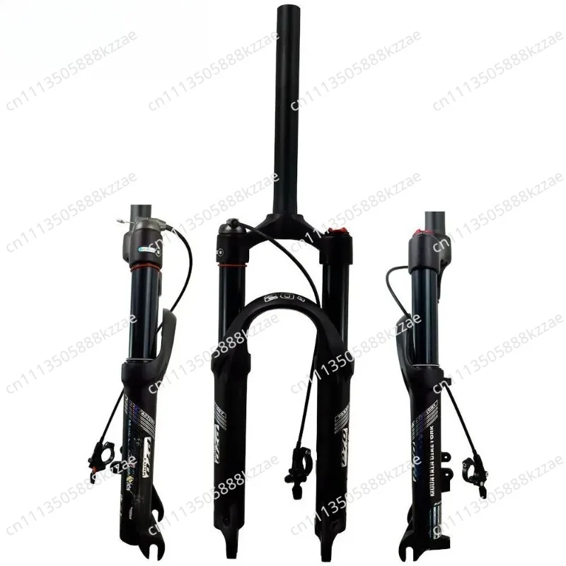 Bicycle front fork 20-inch 24-inch mountain aluminum alloy disc brake 100MM quick-release wire-controlled locking shock absorbe