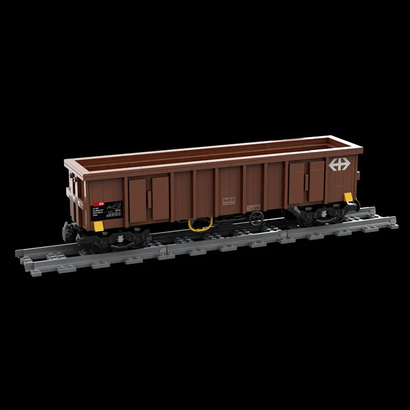 MOC Gondola Wagon ,Small Gondola， Train, city train, double axle hopper car, children's toys, building blocks, Christmas gifts