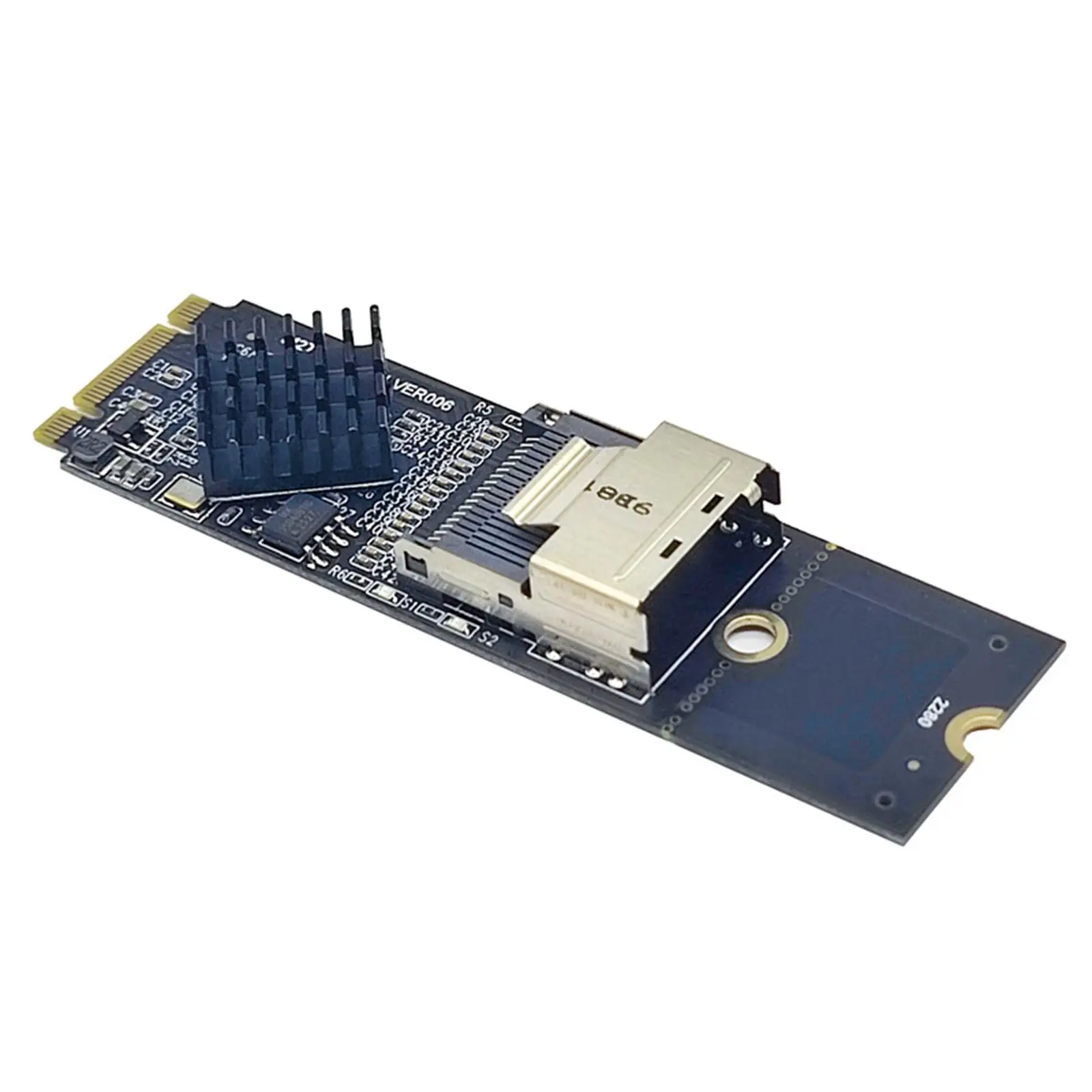 High-.2 NVMe to SFF 8087 SATA Adapter Card with Multiple SATA Interfaces