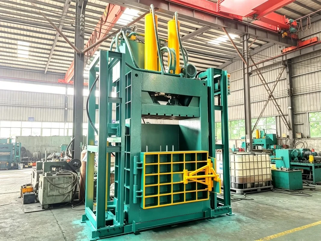 Industrial Vertical Hydraulic Baler Machine for Cardboard Plastic PET Bottle Aluminum Can Textile Waste