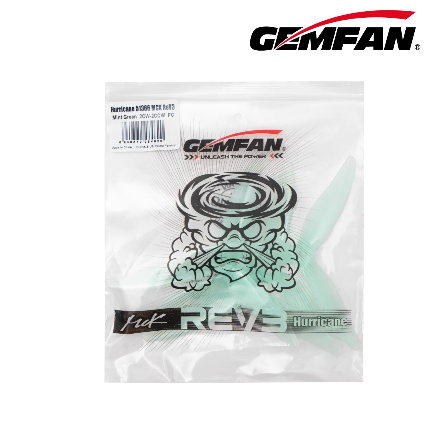 10Pairs(10CW+10CCW) Gemfan 51366 MCK V3 3-Blade Propeller, 5inch for FPV Racing Drones, 2.8in Pitch (Random Color)