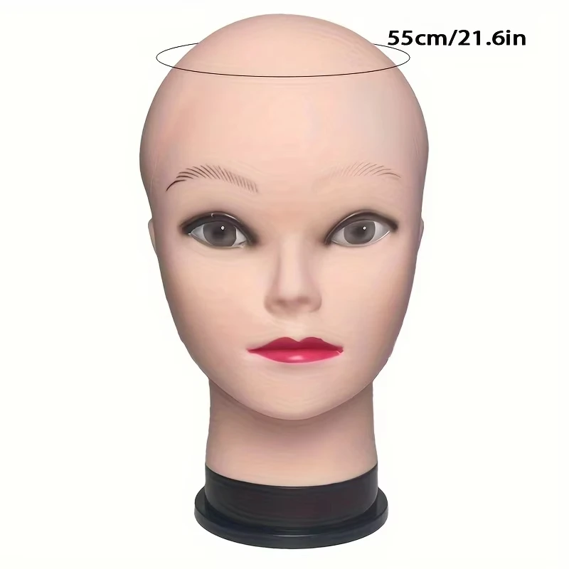 Perruque chauve en silicone souple, modèle de perruque, formation pratique, tête de maquillage, mannequin de beauté, tête de poupée, massage, spectacle de magasin de cosmétiques