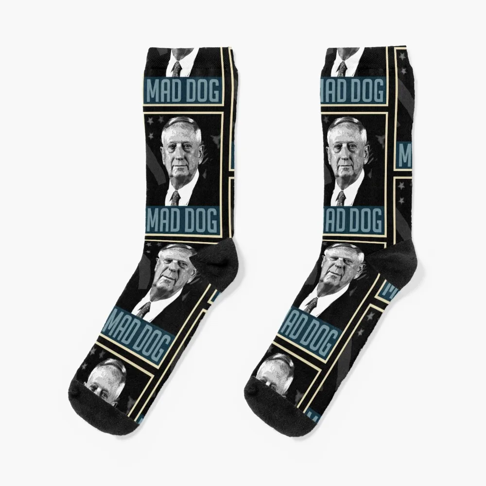 James Mattis Mad Dog Socks christmas stocking floor new year funny gifts Ladies Socks Men's