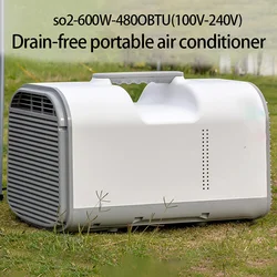 Portable Air Conditioner Energy Saving 600W Mini Mobile Air-Con with Remote Control for Home Dorm Office Camping Pet Space