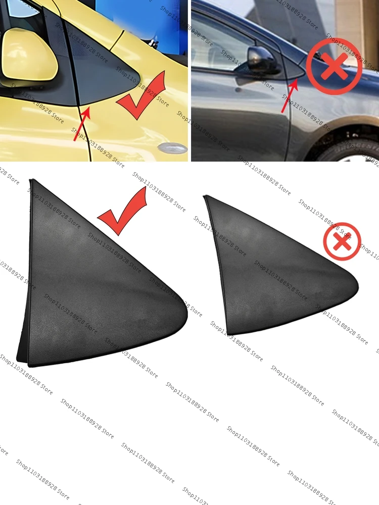 For TOYOTA Yaris 2008-2013 Front Window A-pillar Triangle Garnish Cover Panel Glass Triangle Plate Side Mirror Moulding