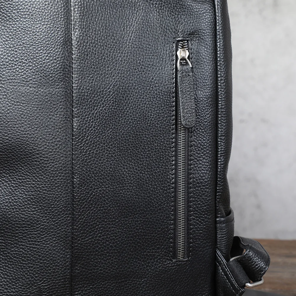 S.WORKER Großer Klassischer Echtleder-Tagesrucksack Geschenk für Männer Lässige Schultaschen Reise-Herrenrucksack – Detail 11