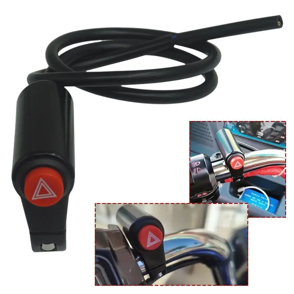 

Motorcycle Flash Switch Hazard Light Switch Button Double Flash Warning Scooter Electric Vehicle Modified Emergency Accessories