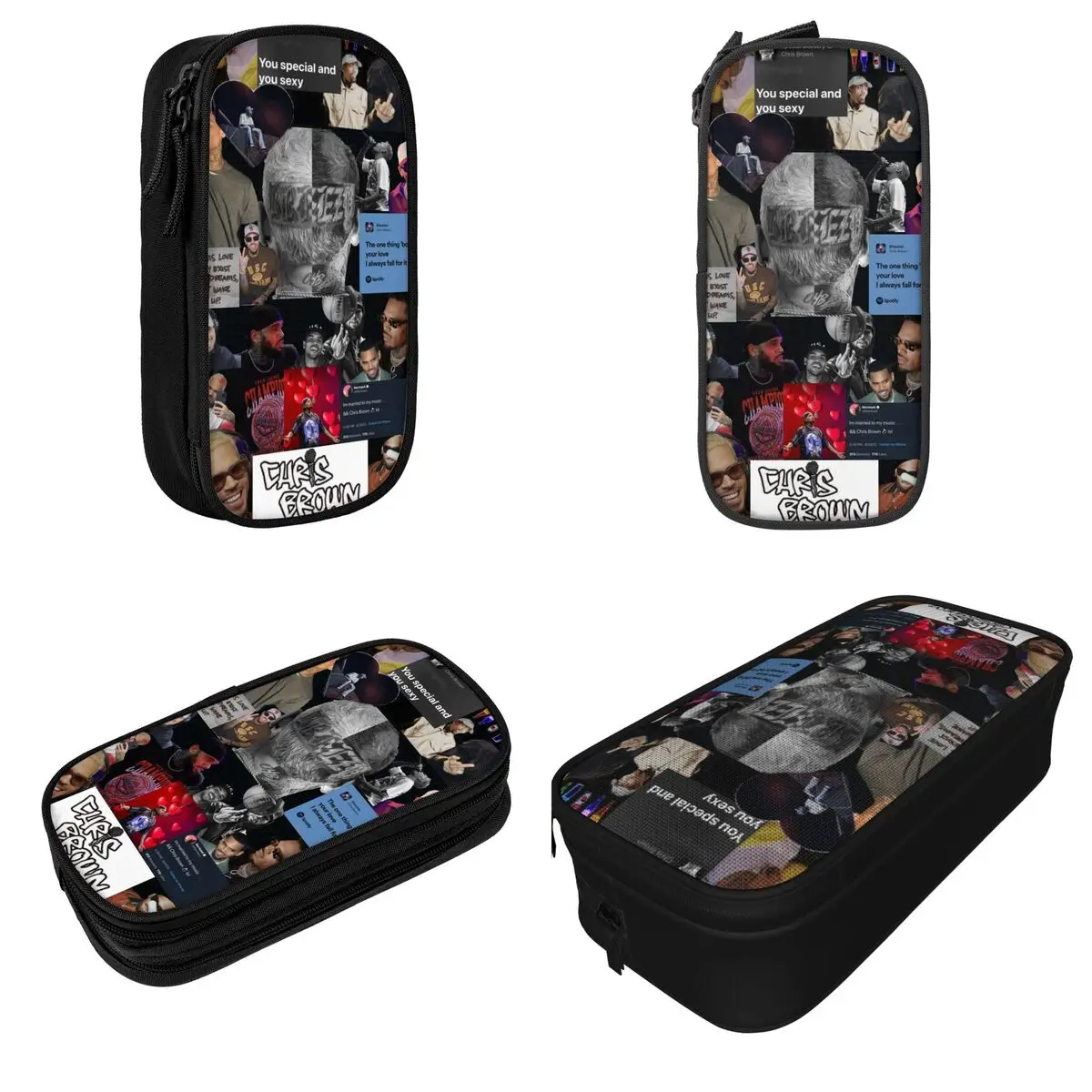 Chris Brown Breezy Bowl XX Tour 2025 Pencil Cases Pen Bags Student Large Storage Students School Gifts Pencilcases