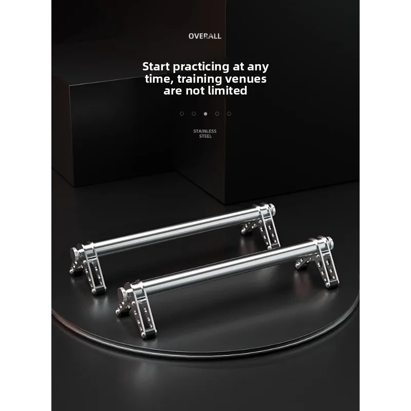 Detachable 304 Stainless Steel Russian Push-Up Bar, Portable Chest Training Auxiliary Equipment for Men Home Fitness，Fitness