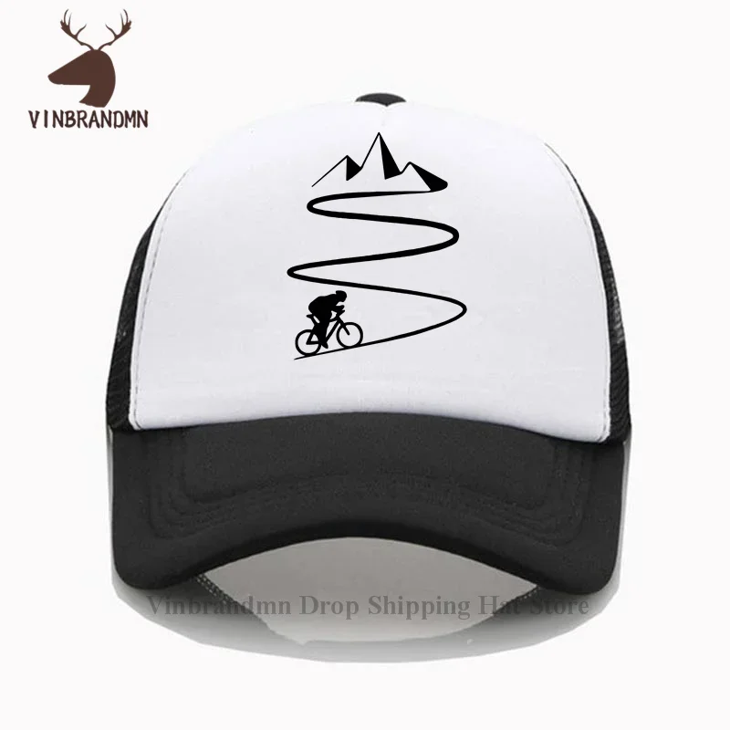 Mountain Bike Heartbeat Baseball cap Biker Plus Size Custom summer hat Bicycle Cycling mash hat Trendy Family Cotton hip hop hat