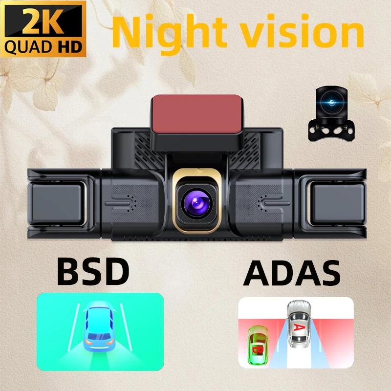 E30 4G Dash Cam 4-Channel 2K+1080P Remote Monitoring GPS ADAS Parking Guard for Fleet