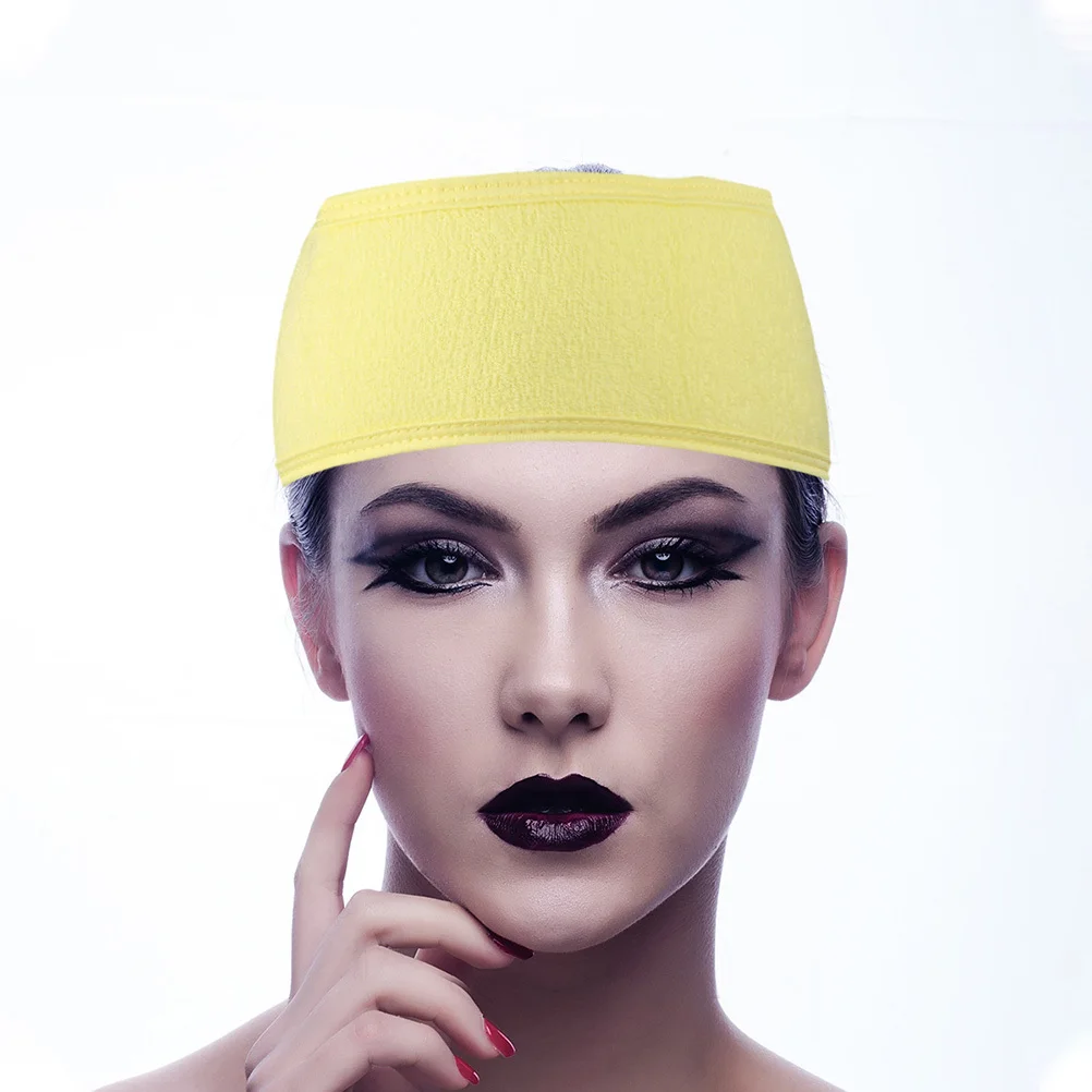 

6 pcs Hair Wrap Adjustable Face Wash Headband For Makeup Spa -Friendly Stretchable Hairband Towel
