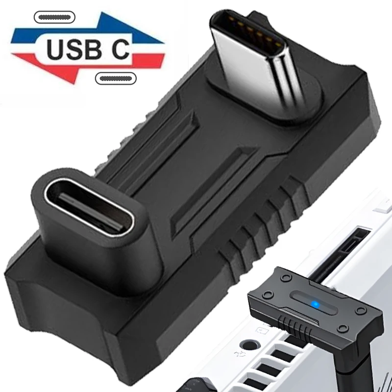 90-Grad-Winkel U-förmiger Doppel-Typ-C-Adapter für ASUS ROG ALLY/Switch-Spielekonsole USB-Typ-C-Konverter-Anschluss