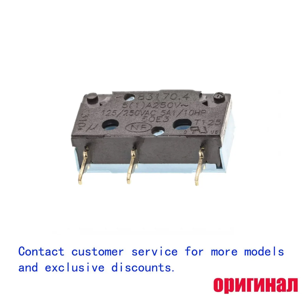 Crouzet Original Single‑Pole Double‑Throw Plunger Micro Switch, 5A 250VAC, Model 83170408