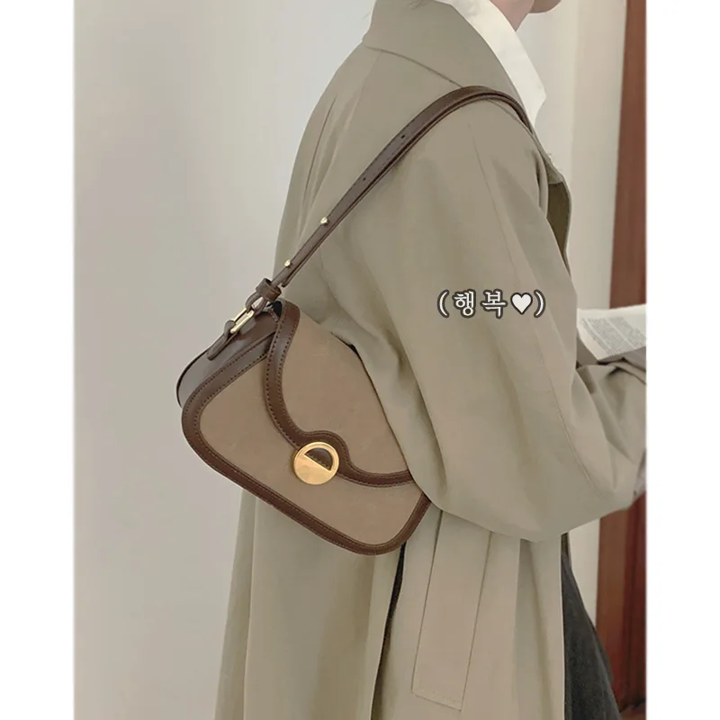 

Fashion Niche Vintage Small Square Bag - Women's New Matte Armpit Bag，Versatile Shoulder & Crossbody Trendy Bag