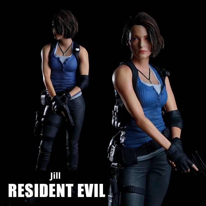 30cm Bandai Resident Evil2 Jill Valentine Game figurines Car desktop decoration Color box Peripheral BSAA Collection Boys Gift