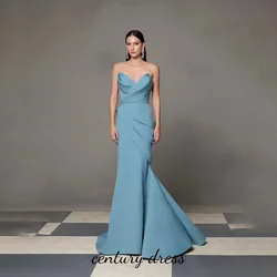 Customized V-neck Ruched Women Prom Formal Dress Exquisite Evening Dress Mermaid Sexy Sleeveless Party Dress Women Evening Gown