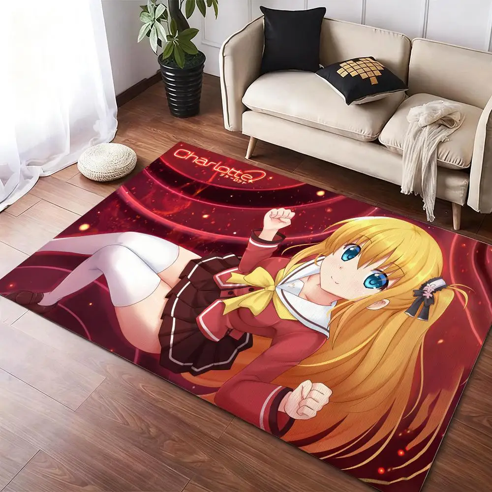 

C-Charlottes Cute sexy anime Floor Mat Soft Thickened Non-Slip Door Mat for Living Room Home Decor Flannel Rugs