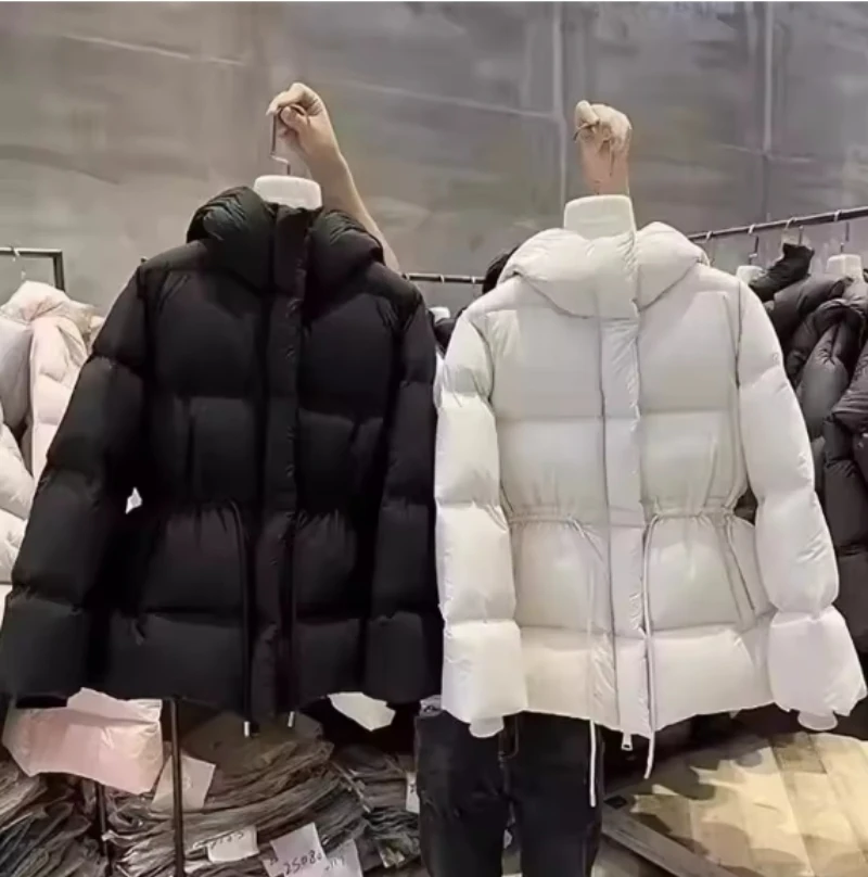 Parkas Jacket Women Winter 2025 New Cotton-Padded Coat Female Fashion Waterproof Thicken Warm Outerwear Ladies Overcoat Tops