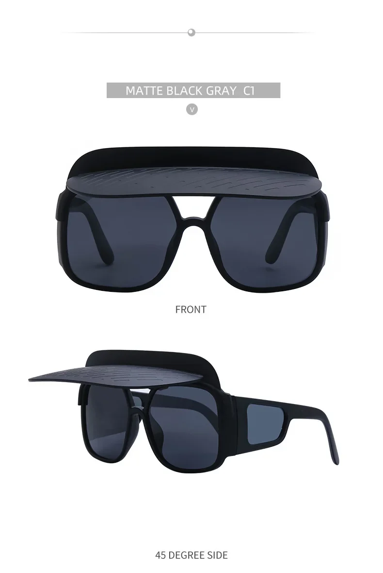Hochklappbare polarisierte Sonnenbrille, multifunktionale Sonnenschutz-Sonnenbrille, Outdoor-Camping-/Angelbrille für Damen und Herren – Detail 15