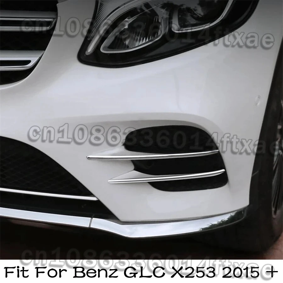 

Front Bumper Fog Lights Eyelid Eyebrow Outer Garnish Molding Cover Trim Fit For Mercedes Benz GLC X253 2015 - 2019 Accessories