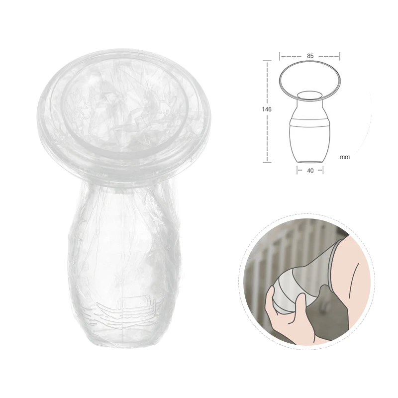 90 Ml Baby Feeding Manual Breast Pump Partner Breast Collector Automatic Correction Breast Milk Silicone Pump Heat-resistant