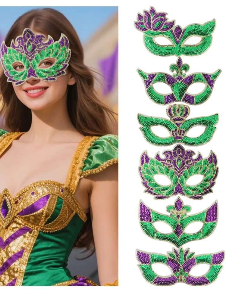 Masque pour les yeux Sexy à paillettes, bal de mascarade vénitien, déguisement de fête d'halloween, accessoires de Costume, masque facial pour dame