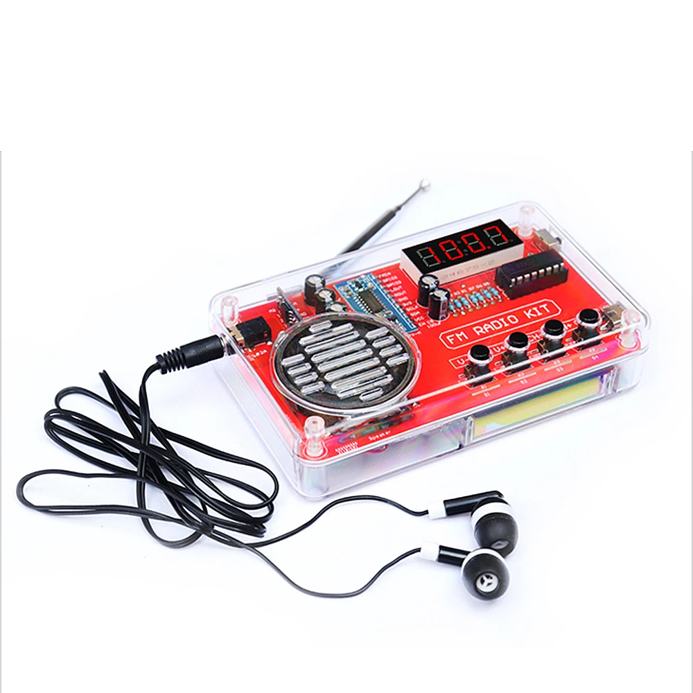 DIY 50-108MHz FM Radio Electronic Kit Adjustable Frequency Digital Display DIY Soldering Project Practice Solder