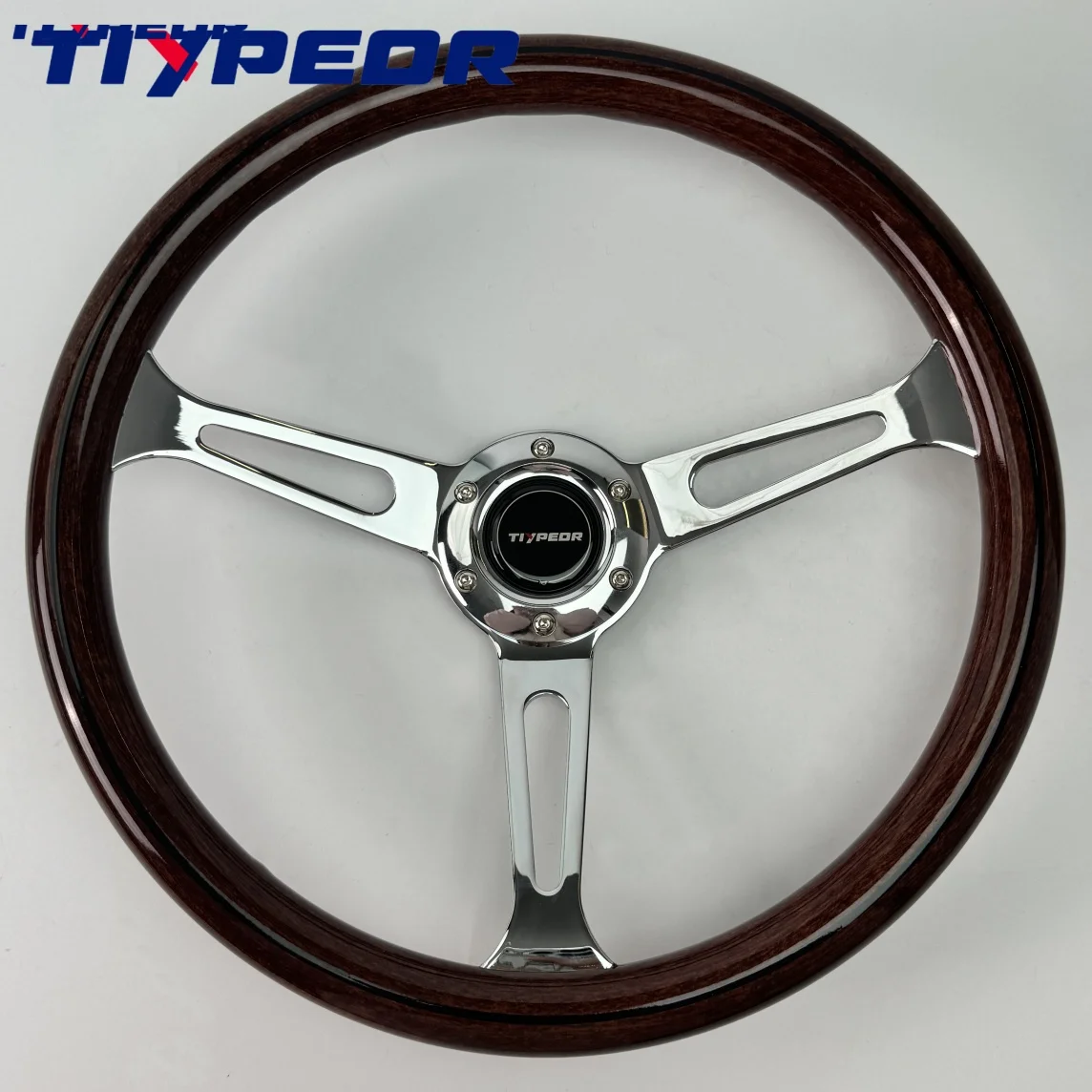 

Tiypeor Classic imitation ABS wood steering wheel diameter 380mm South Korea golf cart steering wheel