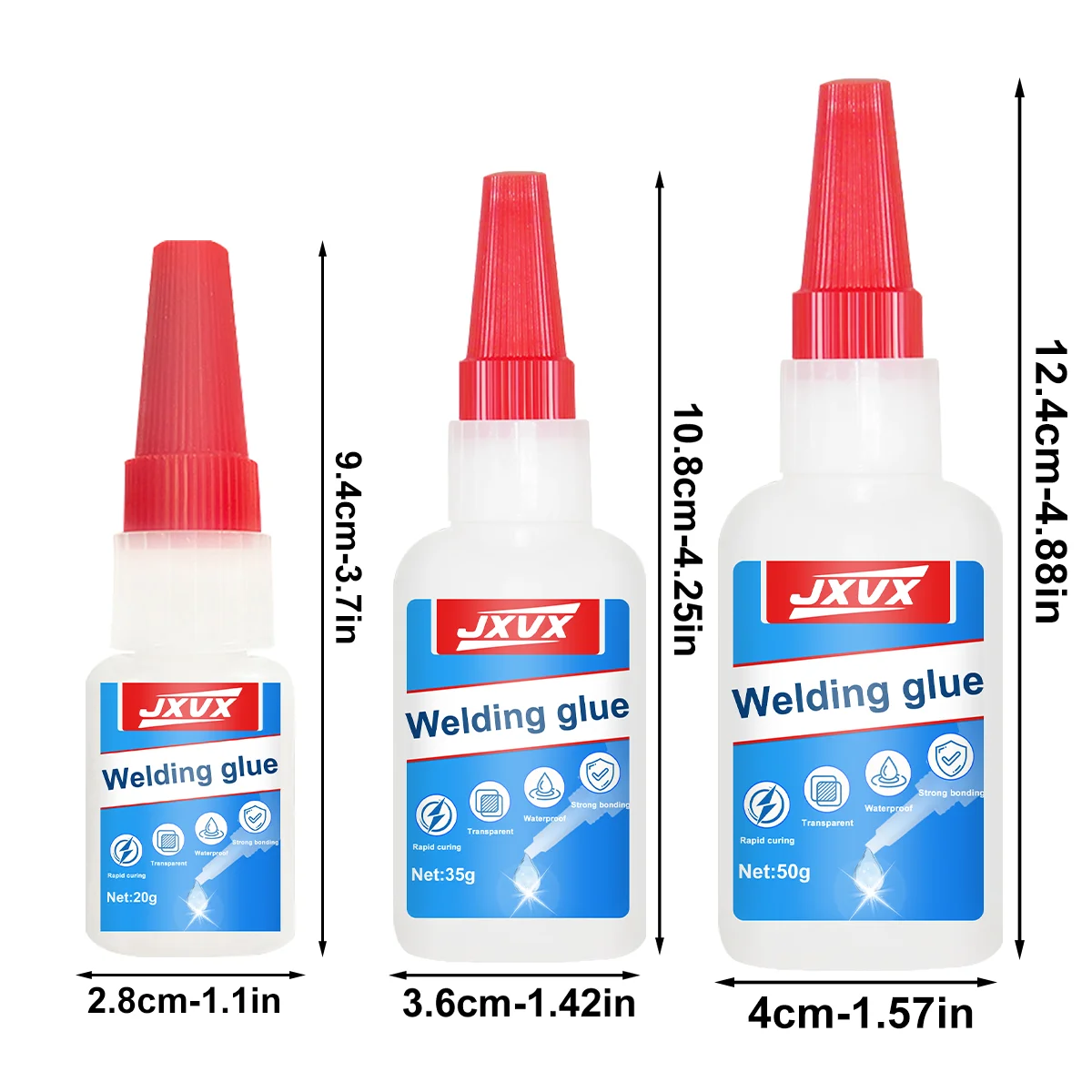 LOOLIFL 50g Klej na bazie oleju o wysokiej wytrzymałości do spawania - Uniwersalny klej spawalniczy na bazie oleju do błyskawicznych klejów do żywic, ceramiki, metali, szkła, tworzyw sztucznych, drewna, w tym dozowniki