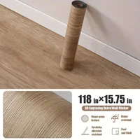 1pc 118.11in Self Adhesive Matte Floor Stickers Home Decoration Kitchen Bathroom Wardrobe Floor Wood Grain Floor Stickers 3