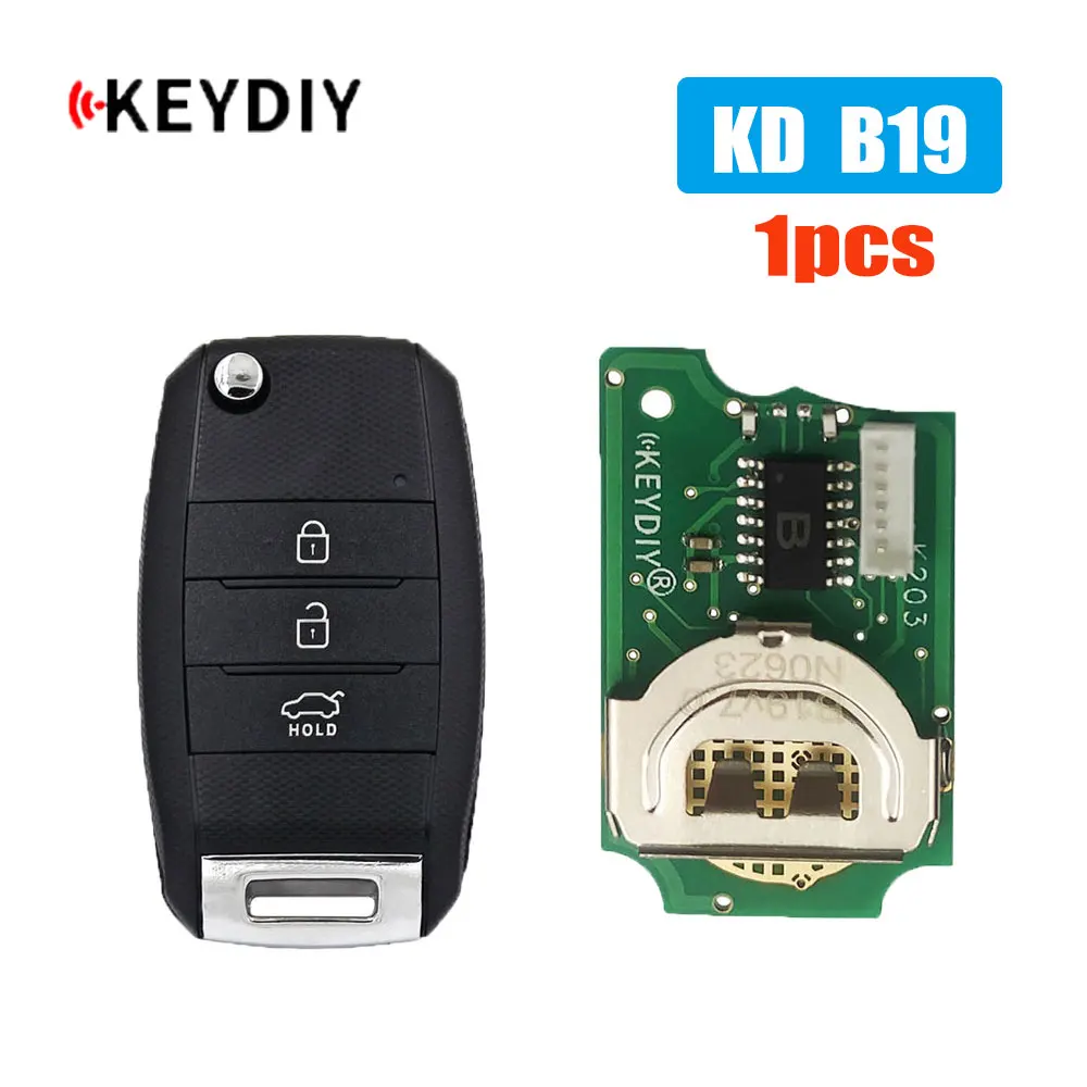 1 buah KEYDIY B19 KD kunci Remote 2/3/4 tombol kunci mobil untuk KIA gaya MINI/KD-MAX/KD-X2 KD KD900 B Seri kunci Remote Control mobil