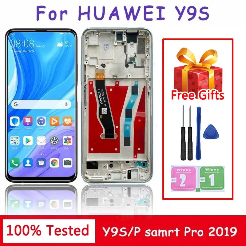 6.59''Test dla Huawei Y9s STK-L21 L22 LX3 Wyświetlacz Lcd Ekran dotykowy Digitizer Zespół dla Huawei Y9 s / P Smart Pro 2019 LCD