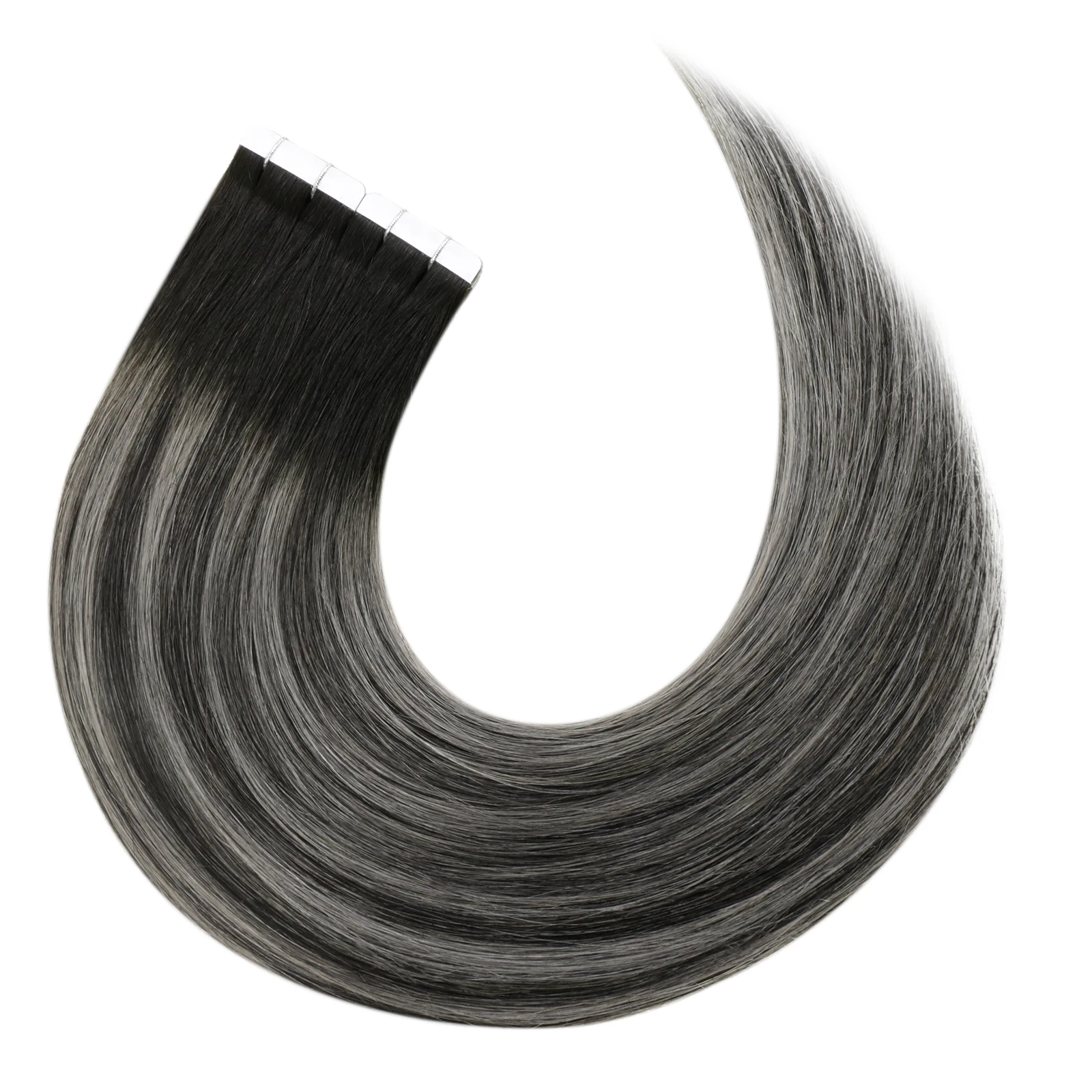 Laavoo Remy Tape in Hair Extensions For Women Real Brazilian Hair 12-24inch Straight Natural 20pcs Skin Weft Tape in Human Hair