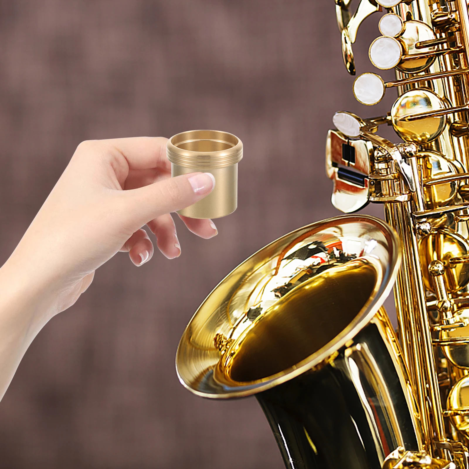 

Neck Hoop Saxophone Replacement Part Sturdy Durable Compatible Alto Tenor Sax Metal Wind Instrument Accessory