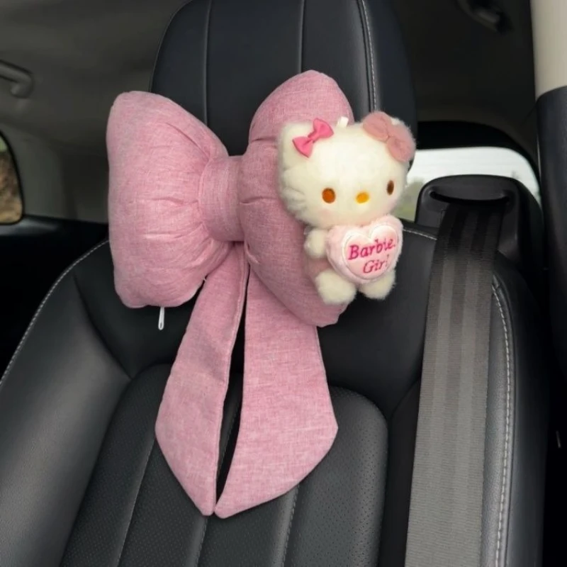 

Sanrio cartoon cartoon characters cute Hello kitty bow car seat headrest comfortable kawaii neck protection pillow new style