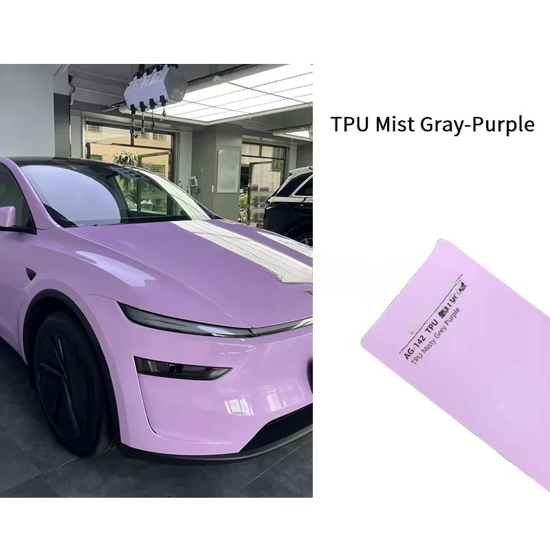 Tpu Color Ppf Wrapping Paint Protection Film Color Changing Film Glossy Car Films Beauty Wrap Vinyl Gray Purple