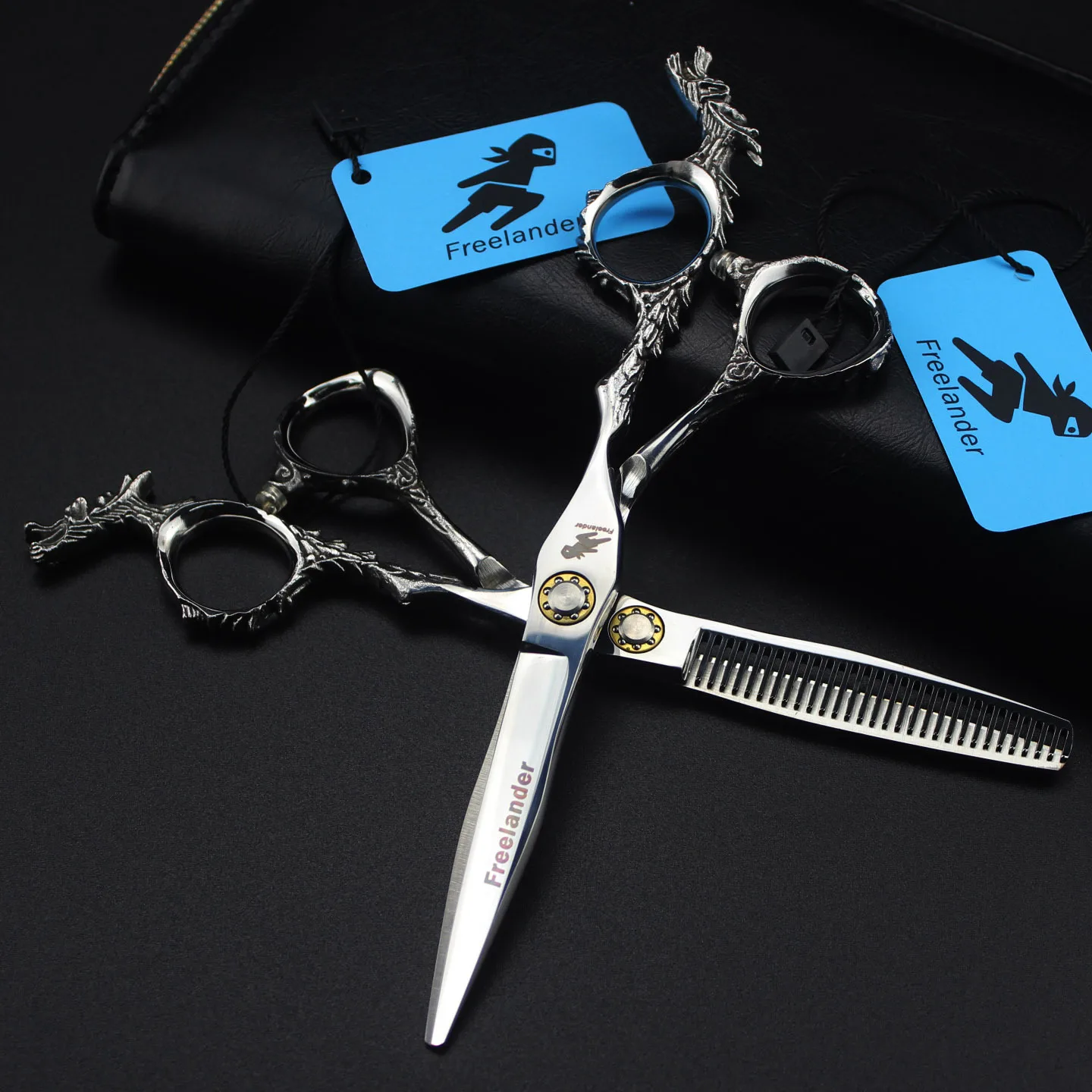 Silver Handle Professional Hair Scissors 6 