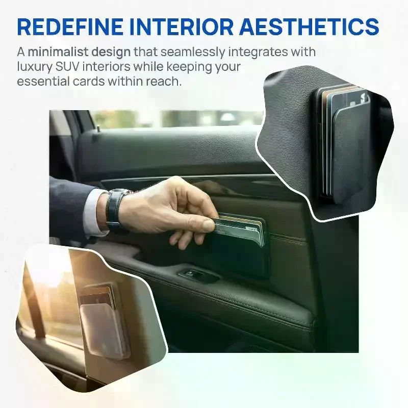 Universal Car Interior Card Holder Multi-function Portable Card Storage Box Car Sun Visor Card Slot Box