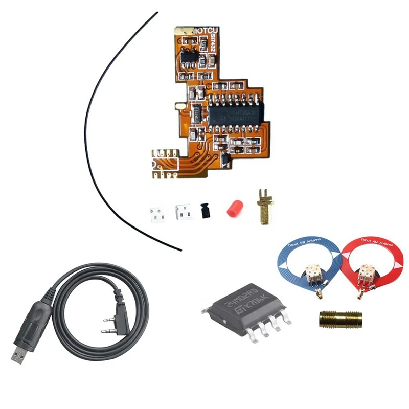 Módulo de modificação si4732 fpc + antena + chip de expansão 2m para quansheng k5k6 hf recepção de ondas curtas/solução de antena dupla