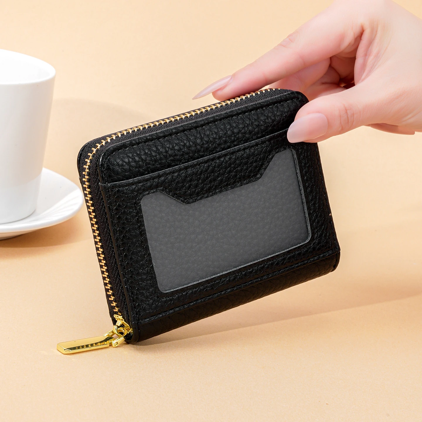 New Wallet for Women Zipper Simplified Korean Version Short Version Multiple Card Spaces Can Hold License Coins Zero Wallet