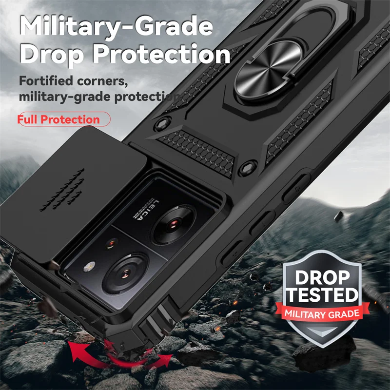 For Xiomi 13T 5G Case Car Magnetic Ring Holder Armor Shockproof Coque For Xiomi Mi 13T 13 T Xiaomi13T T13 Pro Lens Protect Cover image 6