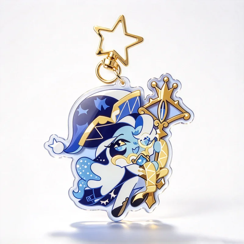 Cookie Run Acrylic Keychain Charms Sage of Truth Truthless Recluse Gold Star Pendant Bag Accessories Gift for Fans