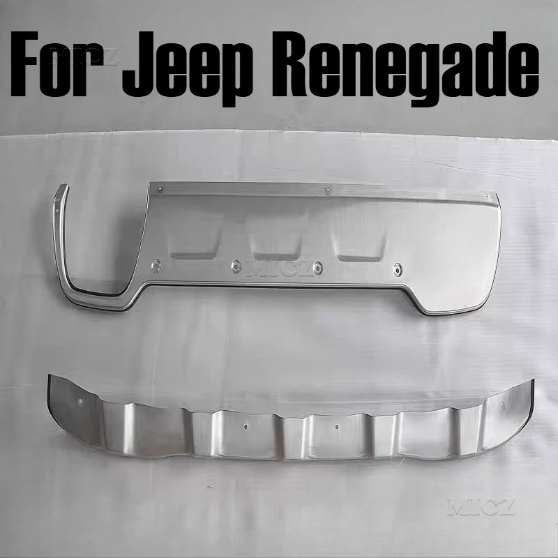 For Jeep Renegade 2016-2018 High Quality Stainless Steel Front and Rear Bumper Protector Skid Plate Cover Car Styling