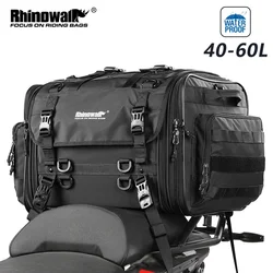 Rhinowalk Motorcycle Rear seat bag Saddle Bag Waterproof PVC Big Capacity 40-60L Scalable Tail Bag Outdoor Travel Luggage 2023