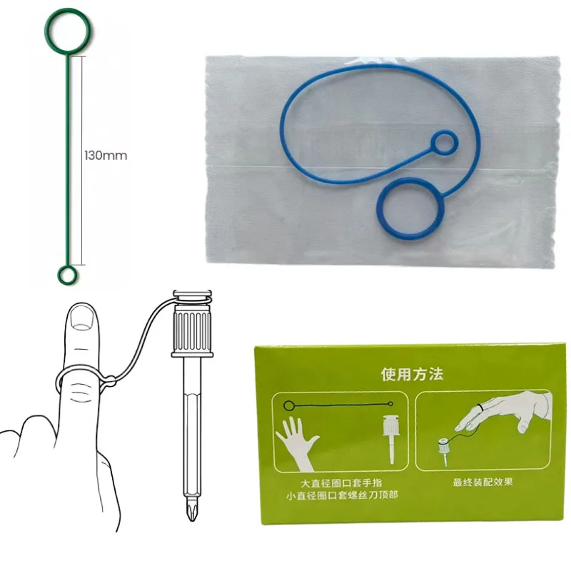 Dental SPA Implant Screwdriver Safety Harness Anti-Drop Lanyard Cord to Prevent Aspiration or Swallowing of Implant Screwdrivers